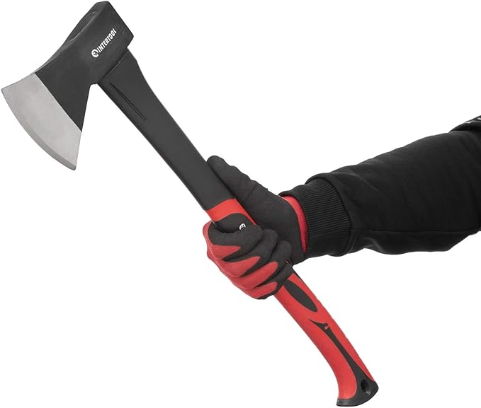 INTERTOOL Chopping Axe Combo 15” and 24” Ax Set for Splitting, Kindling, Felling - Camp Axes and Hatchets - HT08-0263-0262