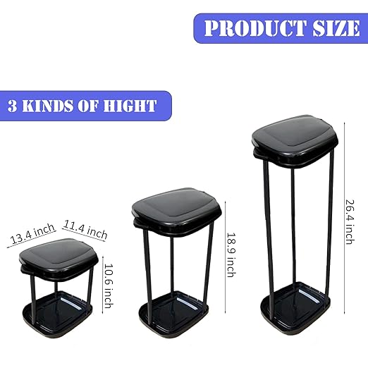 Portable Trash Bag Holder Collapsible Trash can with 25 PCS Drawstring Trash Bags | Expandable Outdoor Waste Bins Camping Accessories for Indoor Outdoor RV Picnic Kitchen Home Use | Black