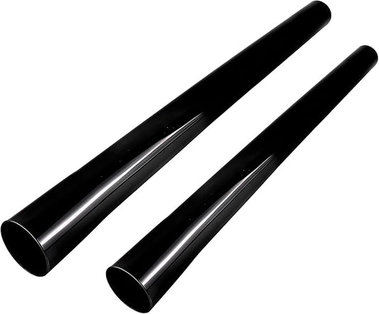 Vacuum Extension Tubes 2Pack, 1.25 Inch Diameter, 14.76" and 17.71" Length - Black | Compatible with 1-1/4 Inch Hose Wet/Dry Vacuum Cleaners | Versatile Tool (Black, 1 P14.76" +1 P 17.71 ")