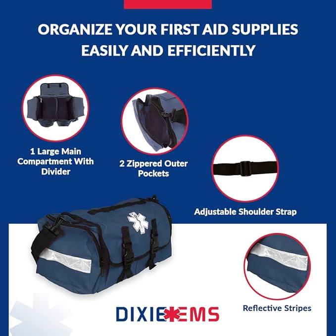 Dixigear First Responder On Call Trauma Bag W/Reflectors - Navy