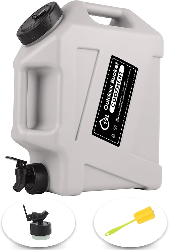 3.2 Gallon/5 Gallon Water Containers with Spigot, BPA Free Water Jug, Military Green Water Tank, Multifunction Water Storage Containers for Camping Outdoor Hiking,Emergency Stroage