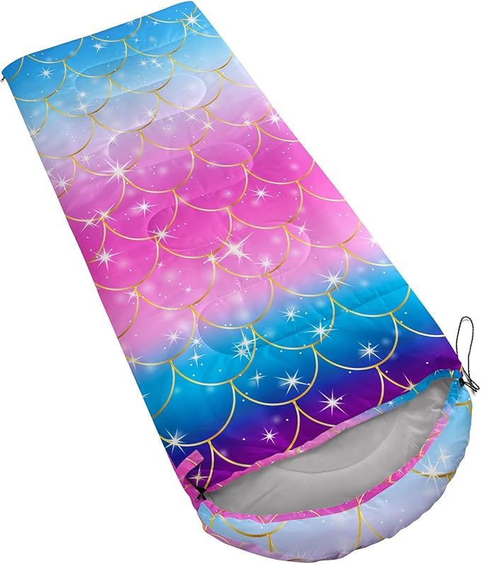 Axolotl Unicorn Sleeping Bag for Kids Boys Girls–Lightweight Warm Cold Weather Sleeping Bags,Waterproof Portable Sleeping Bag with Compression Sack for Camping Backpacking Outdoor Indoor