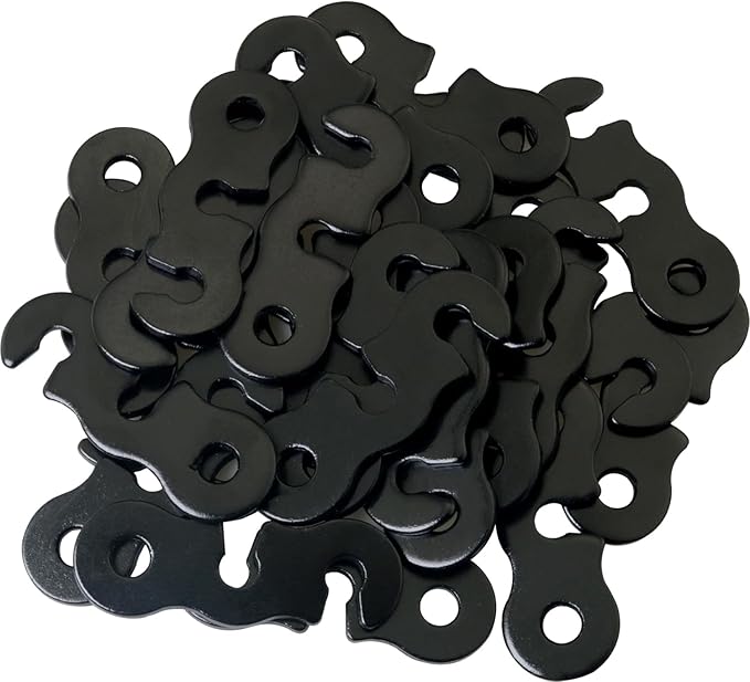 ZCZQC 25PCS Rope Tensioner Aluminium Camping Tent Cable Rope Adjuster Backpacking Ultralight Tent Stake Cable for Camping Gear Hiking Sleeping Bag Black