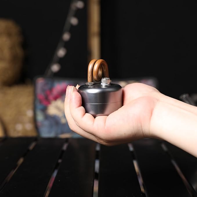 Mini Alcohol Camping Stove – Lightweight Brass & Aluminum Spirit Burner with Stand | Faster Heating – Perfect for Backpacking, Hiking & Brewing Piping Hot Tea/Coffee