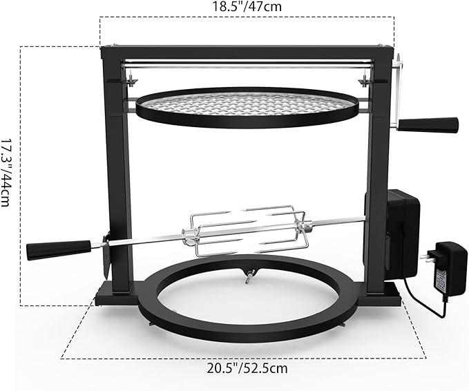 onlyfire Santa-Maria Style Rotisserie Rotating System for Solo Stove Ranger 15" Smokeless Fire Pit