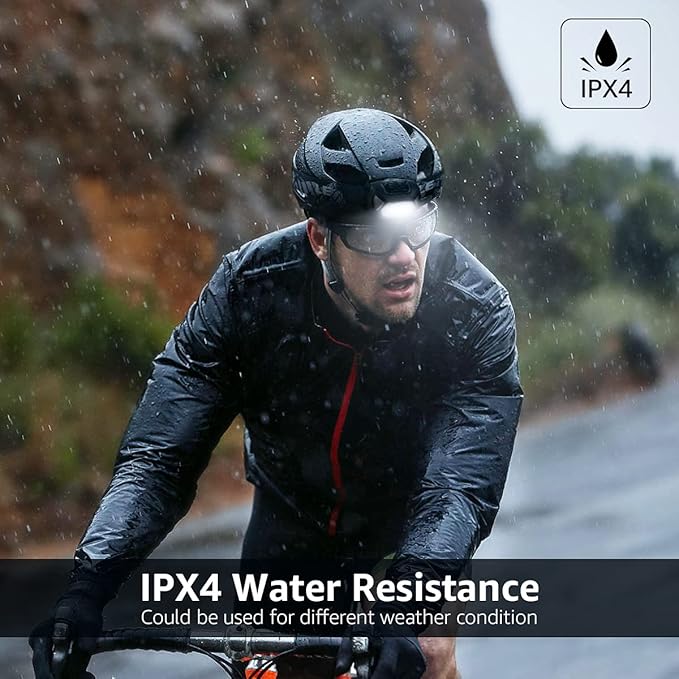 Lepro 320015 Battery Powered Headlamp - 1300Lux Super Bright LED Head Lamp with Red Light, IPX4 Waterproof Headlights for Outdoor Camping, Hiking, Hunting, Power Outages, Emergency, Hurricane