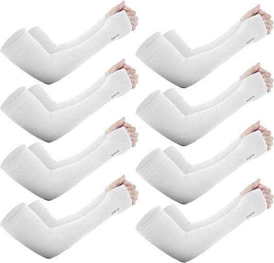 GOUNOD Sun Protection Cooling Arm Sleeves with Thumb Holes - Gardening Outdoors Sports Workouts Sunscreen Arm Sleeves