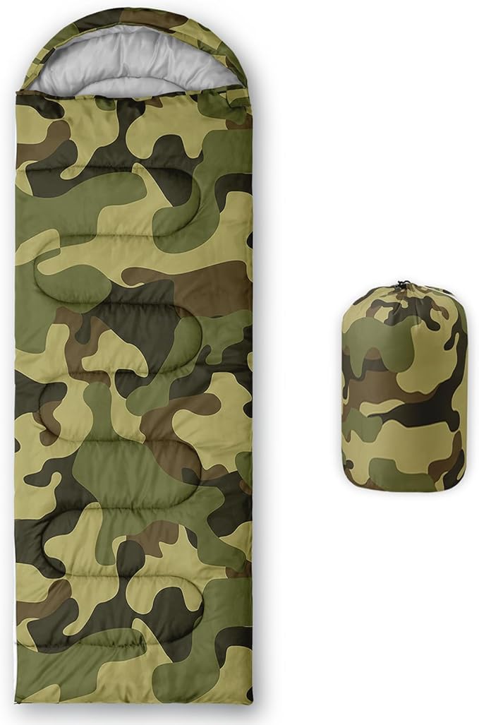 Sleeping Bags for Adults and Kids Backpacking Camping Sleeping Bags for Girls and Boys Lightweight Waterproof Cold/Warm Sleeping Bag for All Season