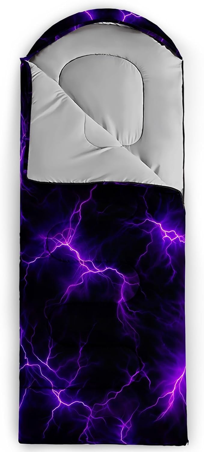 QOOMO Camping Sleeping Bags,3 Season Warm & Cool Weather,Lightweight,Waterproof Sleeping Bags for Adults & Kids,Traveling,and Outdoors,Camping Gear Equipment