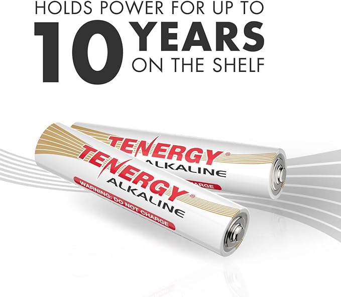 Tenergy Alkaline Batteries & Storage Case, 24xAAs, 24xAAAs, 4xC Size, 4xD Size, 4x9V Size Batteries, and Battery Organizer Case