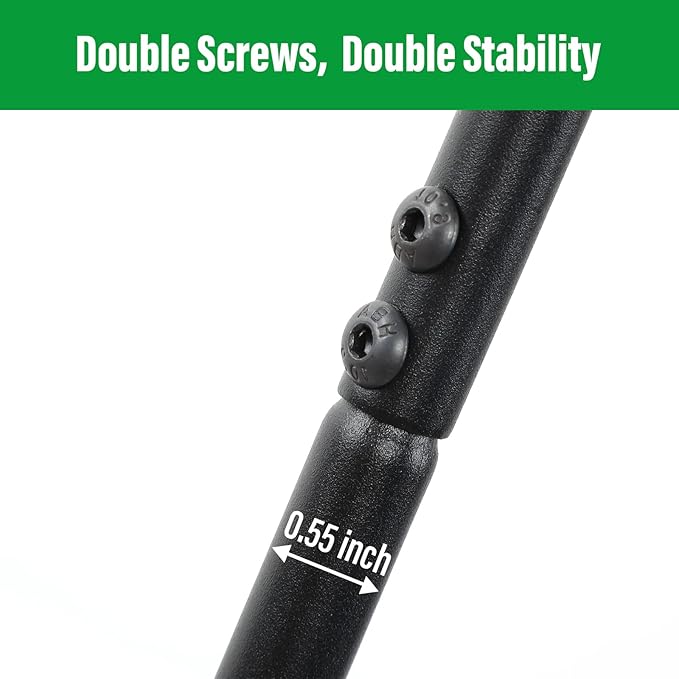 GOFORWILD Shepherd?™s Hooks 2 Pack Black, 65 inches Tall, Adjustable Garden Hook for Outdoor, Hanging Plant, Solar Lights, Lanterns, Bird Feeders, Garden Stake and Wedding Decor, 7015