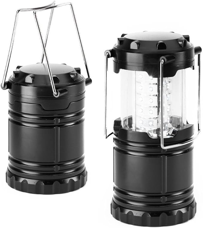 Elevon Ultra Bright LED Collapsible Water Resistant Camping Lantern Flashlights