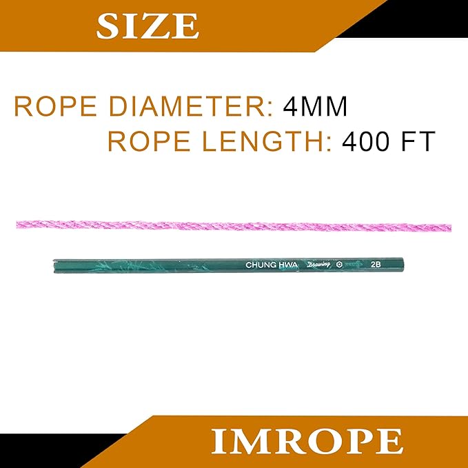 4mm x 400 Feet Pink Jute Rope, Twine for Gardening Tomato Climbing Plant Tie Floristry Crafts Gift Wrapping Packing Decor