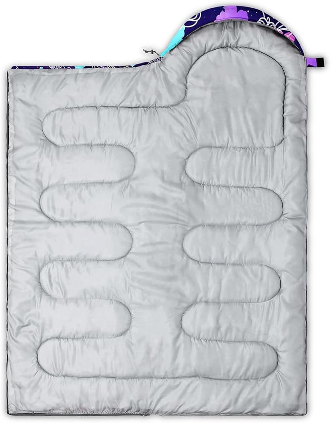 QOOMO Camping Sleeping Bags,3 Season Warm & Cool Weather,Lightweight,Waterproof Sleeping Bags for Adults & Kids,Traveling,and Outdoors,Camping Gear Equipment