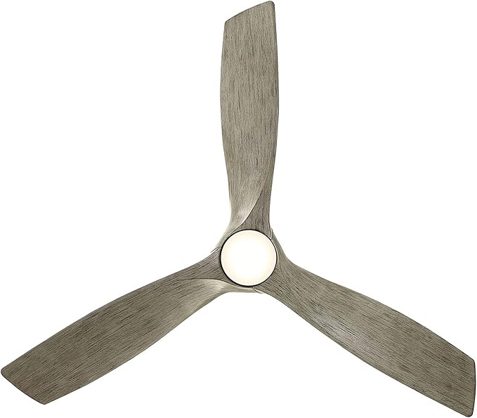 Zephyr Smart Indoor and Outdoor 3-Blade Ceiling Fan 62in Graphite Weathered Wood with Adjustable CCT 2700K-3000K-4000K-5000K LED Light Kit and Remote Control works with Alexa, and iOS or Android App