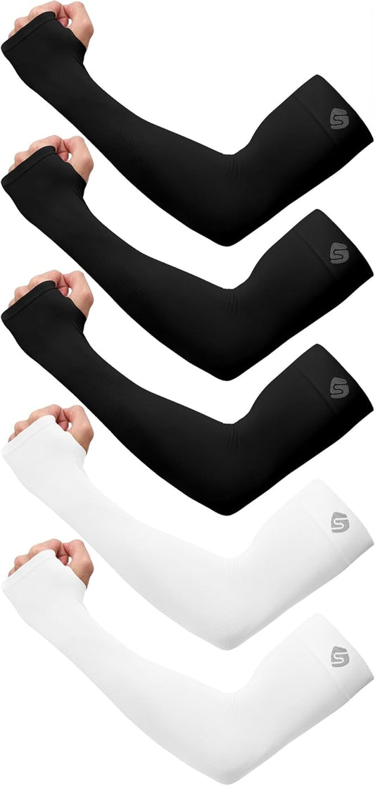 Arm Sleeves for Men Women UV Sun Protection Compression Arm Warmer Tattoo Cover Up, Sports Golf Cooling Sleeves