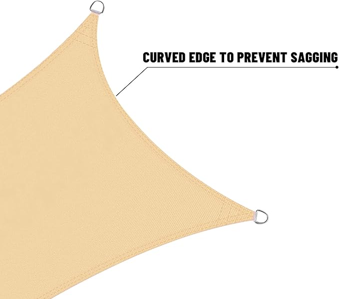 LOVE STORY Waterproof 10'x10'x14' Triangle Sand Sun Shade Sail Cannoy UV Resistant for Outdoor Patio Garden Backyard (We Make Custom Size)