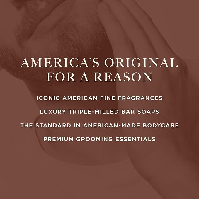 Caswell-Massey Men’s Bar Soap Gift Set - Number Six Scent - Triple-Milled Moisturizing Body Soap Bars for All Skin Types, Plant-Based Formula with Essential Oils, Made in USA, 3 x 5.8 oz