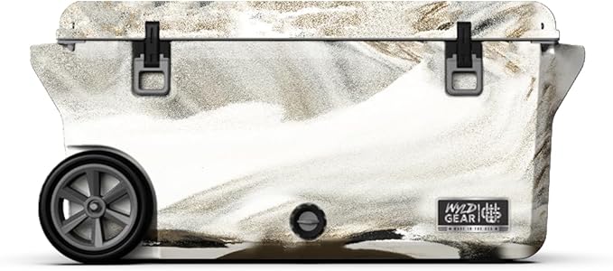 Wyld Gear 75qt Freedom Series Cooler with Wheels – Durable, High-Performance Ice Retention, Portable with Tow-and-Stow Handle – Ideal for Outdoor Adventures, Tailgating, and Camping