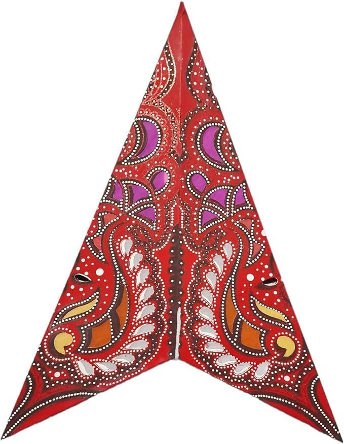 Paper Star Lantern Lampshade - Large 60cm Star Hanging Decorations for Christmas Wedding Home Decoration Birthday Party (Glitter Red, Purple, Yellow, Multi)