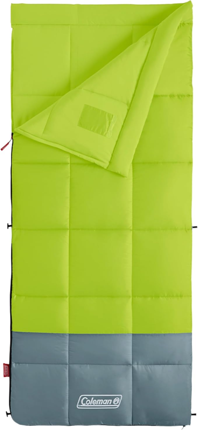 Coleman Kompact 20°F/30°F/40°F Sleeping Bag, Cool-Weather Adult Sleeping Bag with Heat Retention, Stuff Sack, & Snag-Free Zipper, Great for Camping, Sleepovers, Guests & More
