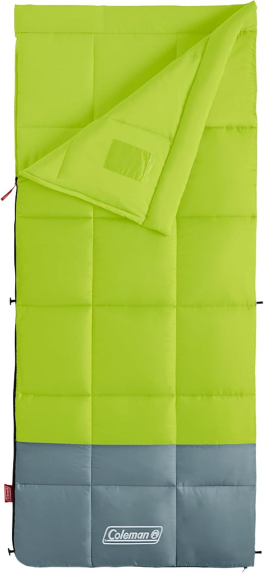 Coleman Kompact 20°F/30°F/40°F Sleeping Bag, Cool-Weather Adult Sleeping Bag with Heat Retention, Stuff Sack, & Snag-Free Zipper, Great for Camping, Sleepovers, Guests & More