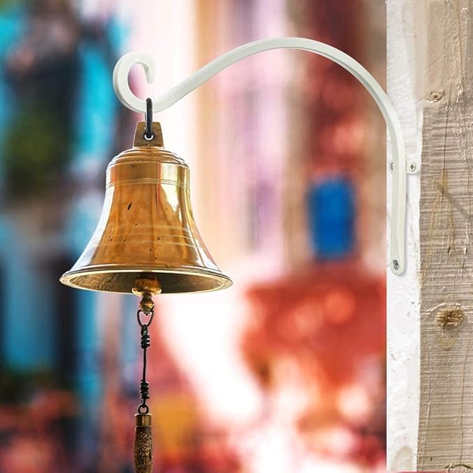 AJART White Plant Hanger Outdoor: 12-Inch Plant Hooks for Wall Indoor - Metal Plant Bracket Hook for Hanging Flower Baskets