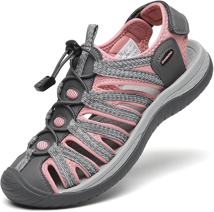 Dannto Women's Closed Toe Hiking Sandals Walking Water Sandal Comfort Athletic Sport Outdoor Sandals