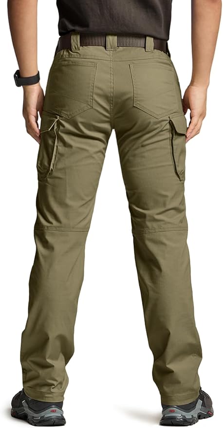 CQR Women's Flex Stretch Tactical Pants, Water Resistant Ripstop Cargo Work Pants with Pockets for Outdoor & Hiking