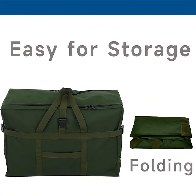 Large Duffel Bag, Waterproof Carry on Weekend Overnight Storage Bag over Luggage for Airline, Travel, Camping, Moving