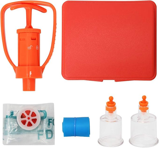 Ahier Venom Extractor, Snake Bite Kit, Camping, Hiking and Backpacking First Aid Supplies, Bite Extractor Kit, Equipped with Cardiopulmonary Resuscitation Mask
