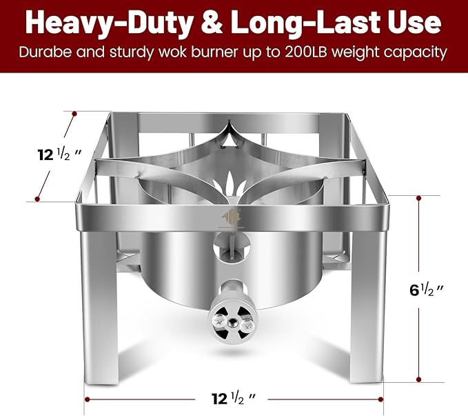 ARC 55,000BTU Propane Burner Camping Stove,Outdoor Gas Stove Burner Cooker for Cooking for Turkey Fry,Homebrewing,Crawfish Boil,and More!