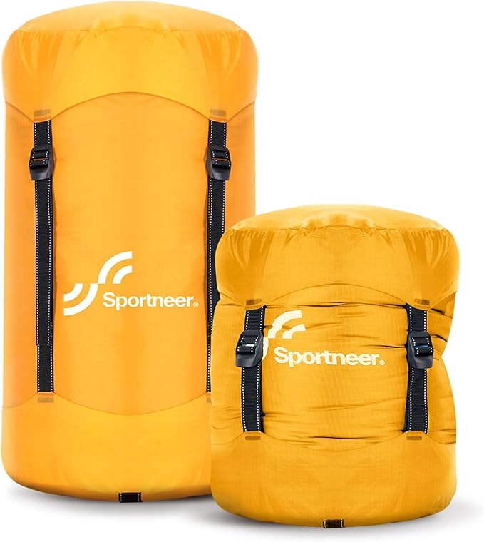 Sportneer Compression Sack, 13L/20L/40L/50L Sleeping Bag Stuff Sack, Tear-Resistant Ultralight Sleeping Bag Compression Sack-Space Saving Gear for Camping Hiking Travel