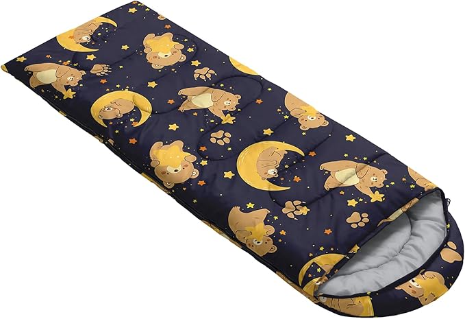 AILONEN Pink Lovely Rabbit Sleeping Bag for Girls Kids Adults,Warm and Cool Weather,Lightweight,Waterproof Backpacking,Cartoon Flowers Printed Bunny Sleeping Bag for Camping