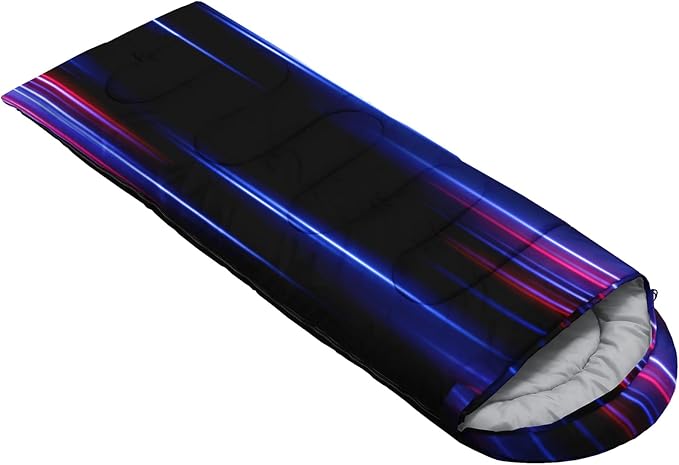 QOOMO Camping Sleeping Bags,3 Season Warm & Cool Weather,Lightweight,Waterproof Sleeping Bags for Adults & Kids,Traveling,and Outdoors,Camping Gear Equipment