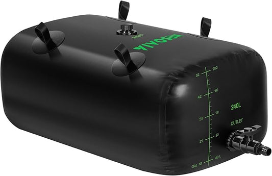 VIVOSUN 240 L/64 Gal Water Bladder, Foldable and Portable Water Storage Bag for RV, Camping, Garden Watering, Agricultural Irrigation, Drought Resistance, Firefighting