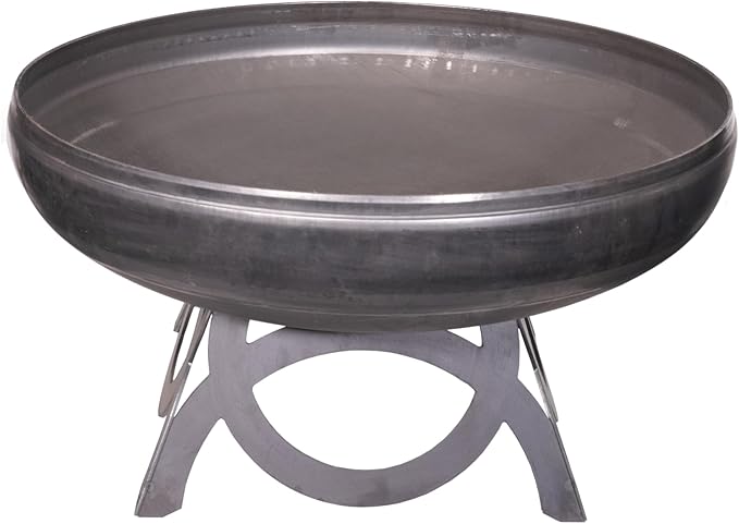 Liberty Fire Pit – Ohio Flame Wood Burning Outdoor Fire Pit - 36" Diameter with Curved Base (Made in USA)