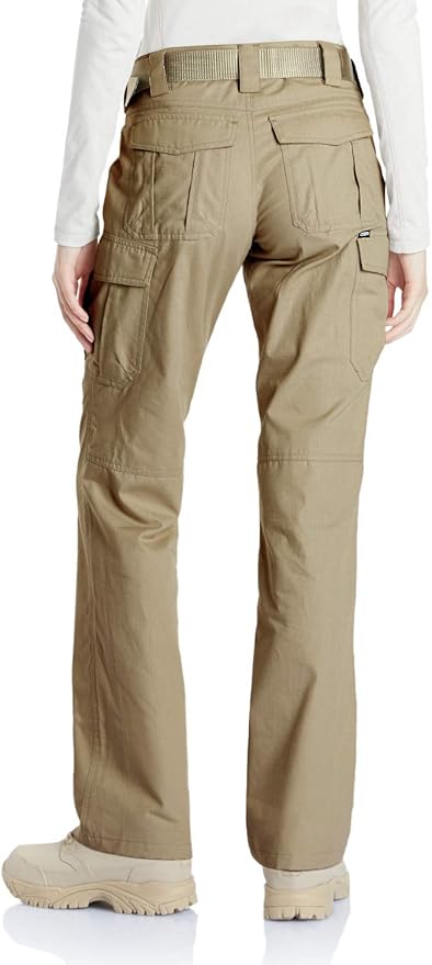 CQR Women's Flex Stretch Tactical Pants, Water Resistant Ripstop Cargo Work Pants with Pockets for Outdoor & Hiking
