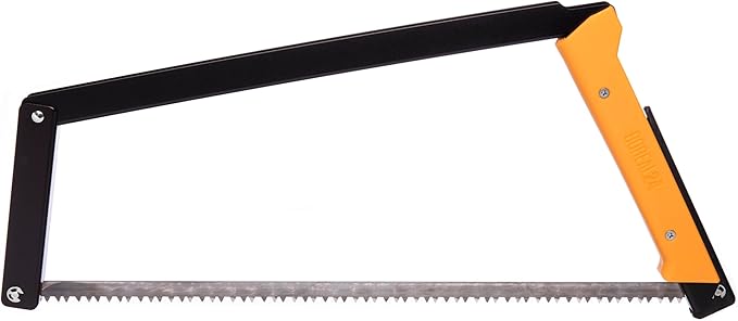 AGAWA - BOREAL24 -> 24 Inch Folding Bow Saw (Black Frame - Yellow Handle - All Purpose Blade)