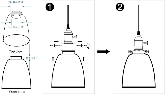 Permo Lighting Fixture Replacement Oval Cone Clear Glass Shade