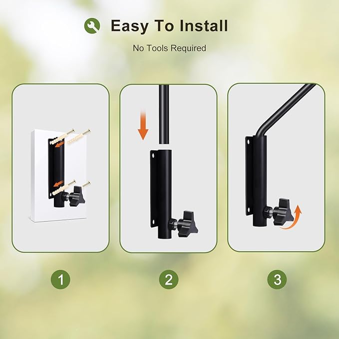 MIXXIDEA Deck Hook Outdoor Hanging Bracketsï¼?3 Inches Wall Mounted Hook Plants & Wind Chimes Risk-Free Lanterns Large Wind Chimes Lanterns