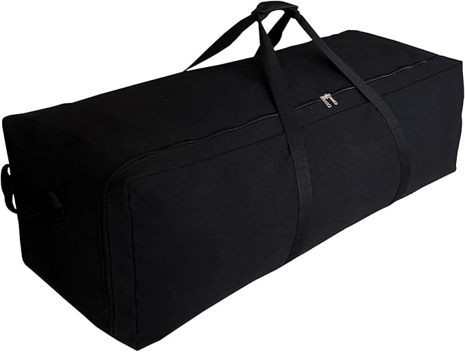 Extra Large Canvas Duffle Bag Heavy Duty, Camping Tent, Sports Equipment, Travel Storage