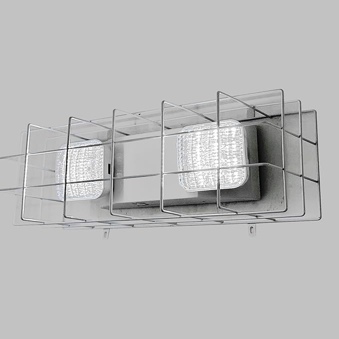 TANLUX LED Emergency Light with Wire Guard, Protective Coated Steel Wire Guard with Emergency Light