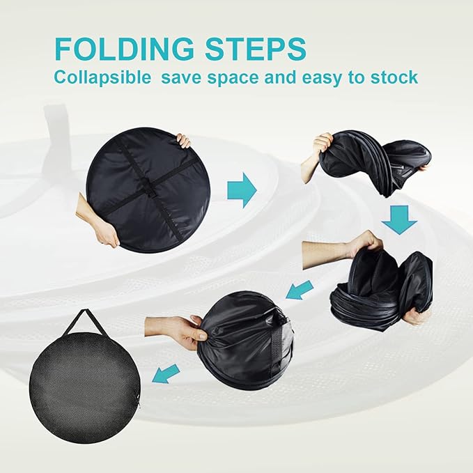 2ft Herb Drying Rack Net Mesh with Green Zippers Hydroponics,Bonus Hook Drying Rack Herbs for Plant Bud Seed, Mesh Hanging Plant Dry,Herb Dry Net for Garden (8 Layer, Zipper Style)