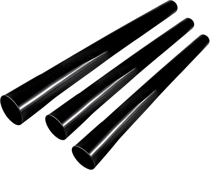 Vacuum Extension Tubes, 1.25 Inch Diameter, 2P14.76" and 1 P 17.71" Length - Black | Compatible with 1-1/4 Inch Hose Wet/Dry Vacuum Cleaners | Versatile Tool (Black, 2 P14.76" +1 P 17.71 ")