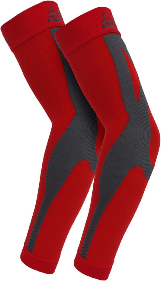 B-Driven Sports Graduated Compression Arm Sleeves, Medical Grade 20-30mmHg, For Baseball, Basketball, and more - 4 Colors