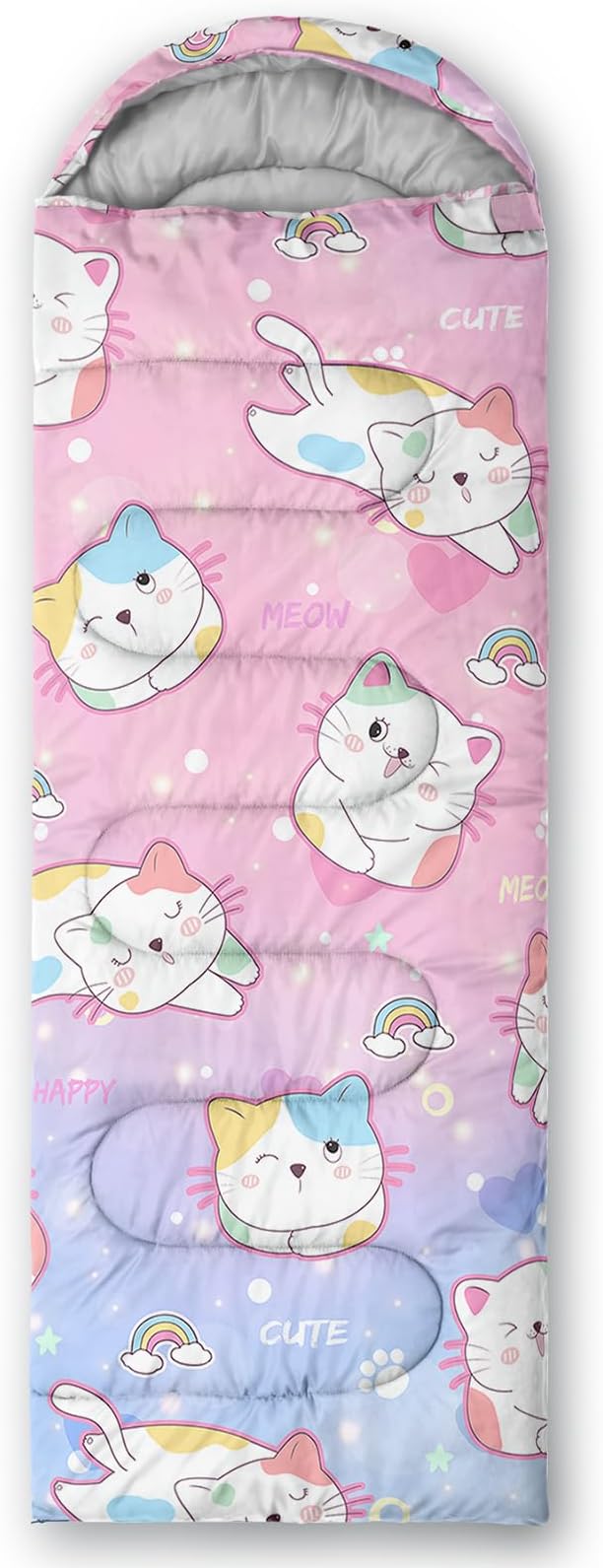 QOOMO Camping Sleeping Bags,3 Season Warm & Cool Weather,Lightweight,Waterproof Sleeping Bags for Adults & Kids,Traveling,and Outdoors,Camping Gear Equipment