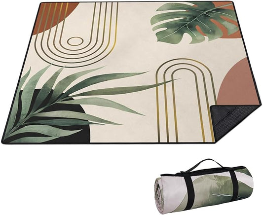 Extra Large Picnic Outdoor Blanket 80''x80'' Waterproof and Sandproof Picnic Mat for Beach Foldable Camping Accessories for Grass Lawn Park