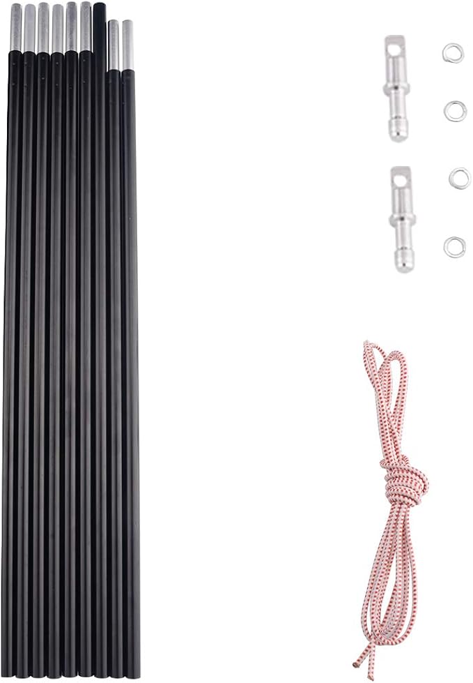 Aluminum Tent Poles Replacement, Fits Both Female and Male Ends, Lightweight Tent Pole Repair Kit, 7001 Aluminum Alloy T6 Heated