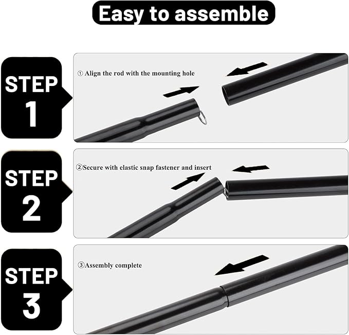 Tent Poles for Tarp, AVOFOREST Camping Tent Tarps Poles Adjustable Camping Accessories 76in Heavy Duty Poles Thicker Tent Pole with a Diameter of 0.65in for Backpacking Hiking Awning